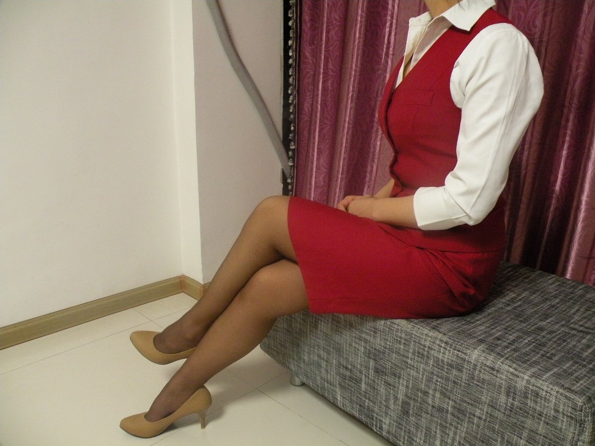 居家室內 VOL.278 老婆的亮丝高跟制服