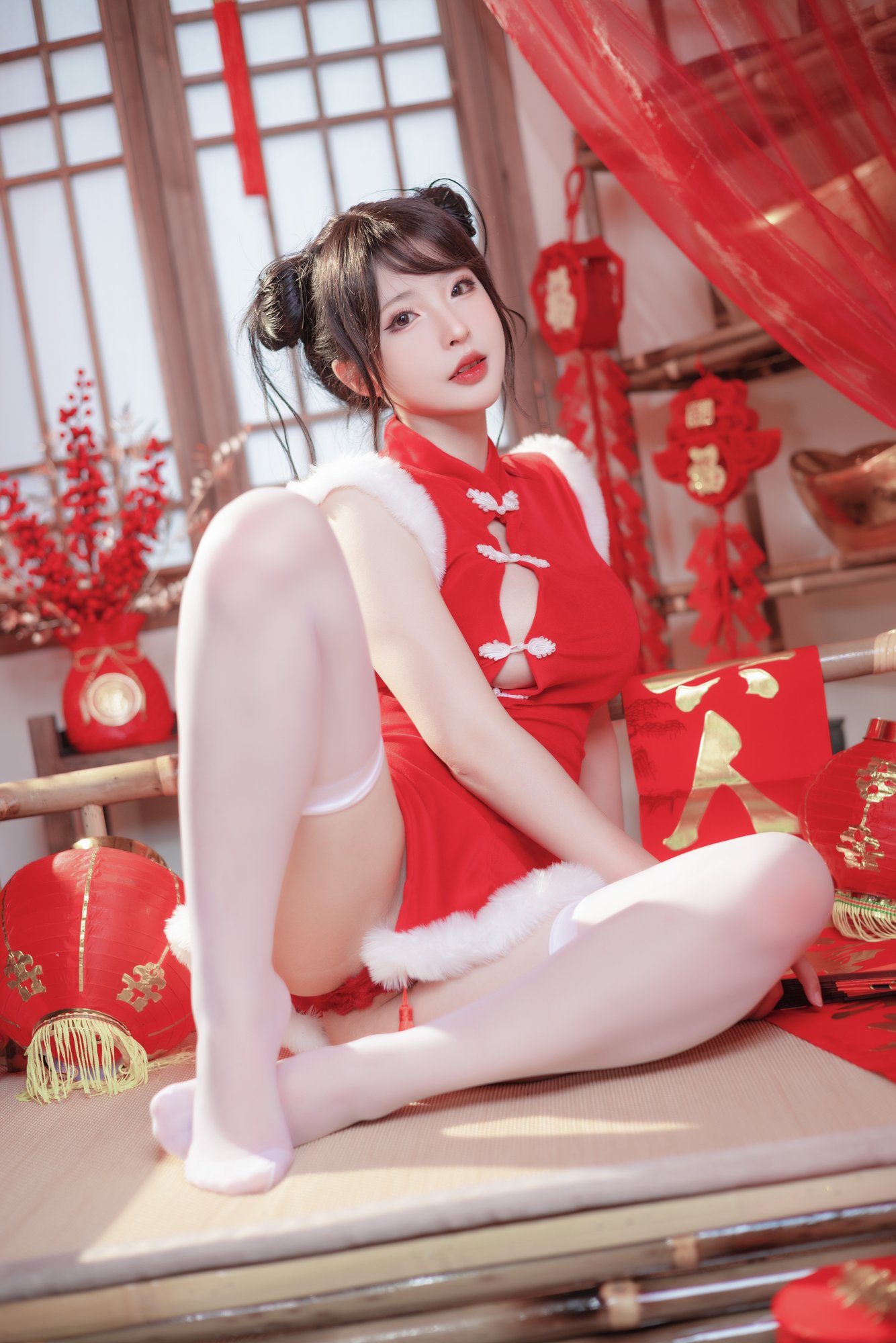 清水由乃 - 新年旗袍